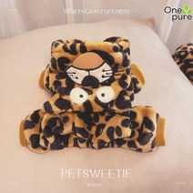 개플룩 호피 개셔니스타 시밀러룩 반려견 댕플룩, 젖표범 변장 네발옷, SS-XS 가슴30 길이20-1-1.5kg 적합