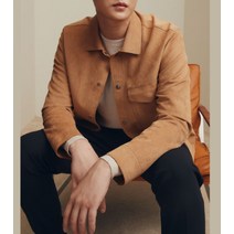 트루젠 남성 세미오버핏 부드러운 스웨이드 셔츠 자켓 아우터 점퍼 2컬러 - 카멜 네이비