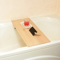 [우드플러스] 편백나무 욕조트레이 일반형(폭70cmX길이30cm), 폭70cm X 길이30cm 일반형, 1개