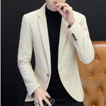 정장 장례식 남자더블수트 남자셋업수트 남성 캐주얼 정장 코트 남성 체크 무늬 트렌드 탑