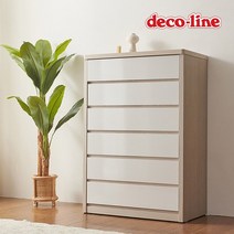 데코라인 코넬 디독 1000 라운드 킹 6단 서랍장 DSW020, 오크화이트