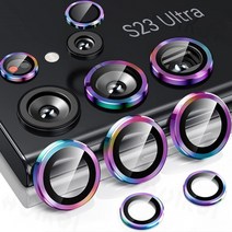 갤럭시S23 플러스 울트라 원터치 카메라렌즈보호 메탈링, 갤럭시S23울트라, 블랙