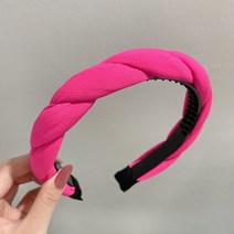 단발묶기 보브단발 붙임머리스타일링 Pu 가죽 꼰 머리띠 커피 베이지 블랙 트위스트 여자 헤어 밴드 악세서리, [10] style 3-pink, [10] style 3-pink