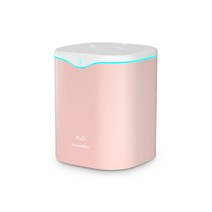 2000ml 가습기 USB 전원 미스트 스프레이 어 듀얼 노즐 나이트 램프 가습기 모이스춰 라이징 아로마 테라피 에센셜 오일 디퓨저, 분홍색