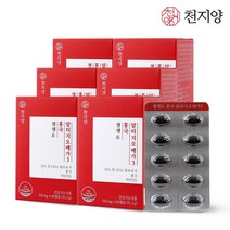 천지양 콜레스테롤 혈행&홍국 흡수빠른 알티지오메가3 중성지질 개선 장용성캡슐, 60정, 6개