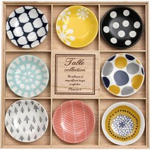 고쿠라 도기 일본제 작은 접시 북유럽 스타일 집들이 선물용 그릇 세트, FREE