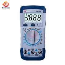A830L LCD 디지털 멀티 미터 휴대용 DC AC 전압 전류 미터 다이오드 트랜지스터 테스트 프로브 전압계 전류, 01 Blue white
