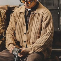 남성 루즈핏 영국 스타일 스웨터 코트 가을겨울 니트 가디건 패션 스트리트웨어 빈티지 캐주얼