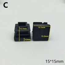 부자재 가구 침대 의자 10 개/갑 사각형 플라스틱 블랙 블랭킹 엔드 캡 튜브 파이프 삽입 플러그 마개 가구, 03 C_01 10PCS