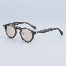 340 Uv400 초산염 클래식 선글라스 블랙 원형 안경