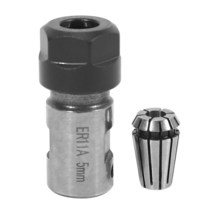 목공기계부품Er11 5Mm 모터 샤프트 콜릿 척 스핀들 익스텐션로드 내부 + Er11 스프링 콜릿 Cnc 밀링 머신, 은