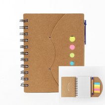 만능수첩 작은 미니 수첩 메모장 휴대용 볼펜 브라운