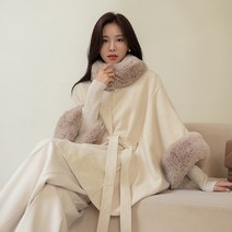 OTN407 퍼 루즈핏 케이프 가디건