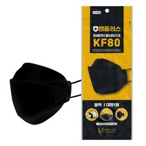 소확행몰 엠플러스 국산 미세먼지 황사마스크 KF80 대형 블랙