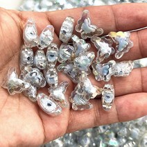 공예 부속 매트/투명도/AB 컬러 아크릴 나비 비즈 15mm 30 개 쥬얼리 제작 용 느슨한 스페이서 DIY 수제, 16 27