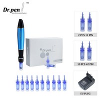 Dr Pen Ultima A1 무선 마이크로니들링 펜 12 개 카트리지 키트 더마 자동 마이크로 니들 메조테라피 스킨, 19 EU-10PCS 42 Pin, EU-10PCS 42 Pin_CHINA