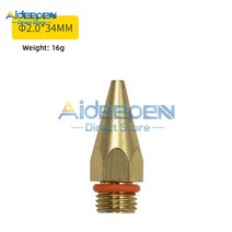 1108_쿠팡_글루건 (접착총)순수 구리 핫멜트 접착제 건 노즐 2.0x34mm 긴 짧은 소형 보어 대구경, 04 34mmx2.0mm