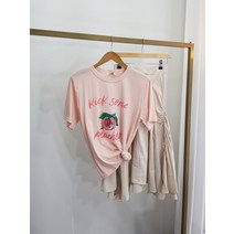 허니제이 / 소재좋은 실켓 복숭아 반팔 티셔츠(4colors)