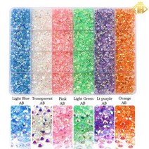 34mm 젤리 컬러 반짝이 수지 라인 석 접착제에 크리스탈 네일 보석 의류 장식 다이아몬드 액세서리, 없음, 19200 set 8+3mm