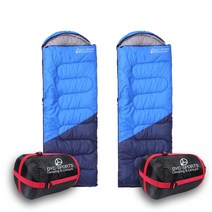 딕스포츠 2개 사계절 확장형 침낭 커플침낭 차박 감성캠핑침낭, 투톤블루(1400g)+투톤블루(1400g)