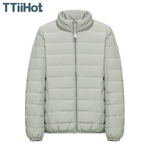 [TTiiHot QC-YSFS] 고퀄 하이넥 집업 오리털 다운 경량 패딩점 퍼이중 원단