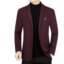 ONEPICK [안심구매 무료교환] 남성 캐주얼 코트 슬림 싱글 정장 모직 봄가을