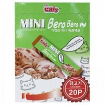 더캣츠 미니 베로베로 닭고기맛 20개입 고양이 츄르, 10g, 3개