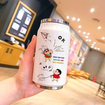 캐릭터 보틀 휴대용 텀블러 짱구 스테인레스 물병, C