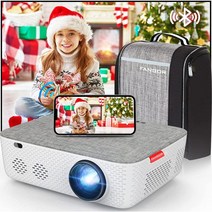 5G WiFi 프로젝터 4K 지원 - FANGOR 340ANSI 기본 1080P 프로젝터 블루투스 야외 영화 프로젝터/완전 밀봉 디자인/디지털 키스톤/300