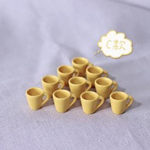 112 미니어처 인형의 집 미니 컵 음료 5 개/세트 OB11 인형 가상 놀이 주방 액세서리 장난감, [04] yellow-5pcs