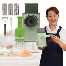 [TV홈쇼핑정품 애드크로스]문천식의 독일 몬타 빙글빙글 요술채칼 돌돌이 만능채칼 야채 과일 파채 감자, 1세트