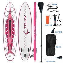 패들 보드 인공 서핑 보드 빠지 수상스키 야외 스포츠 접이식 SUP 패들 보드, 3 (상어 가루) 335   83 x 15cm 이중 층