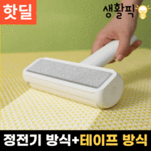 생활픽 2in1 반영구돌돌이 테이프클리너 롤클리너, 화이트