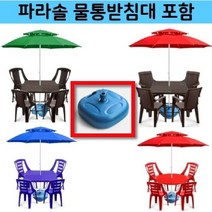 더기분좋은샵 특대형 2단 야외 파라솔 테이블 의자 세트 받침대 포함, 파라솔세트06 (파라솔1+테이블1+의자4+받침대1)