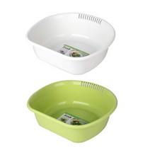 일제 프레쉬 설겆이통D형 채반 씽크볼 야채통, 화이트