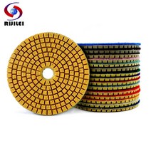 rijilei 1pcs 3quot4quot 습식건식 다이아몬드 연마 패드 화강암 대리석 석재 콘크리트 바닥 연마 zj10 용 유연한 연삭 디스크, 1개, 100, 3인치