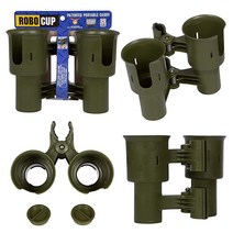 ROBOCUP 컵 홀더 업데이트 버전 음료 거치용 낚싯대 폴 보트 해변 의자 골프 카트 휠체어 보행기 드럼 스틱 마이크 스탠드용 [미국 직배송], Olive