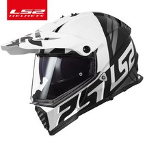 LS2-파이오니어 EVO 모토크로스 헬멧 더블 렌즈 MX436 오프로드 오토바이 capacete moto casco casque, 12 white line