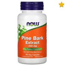 나우푸드 파인 바크 추출물 240mg 90캡슐, 1개, 기본