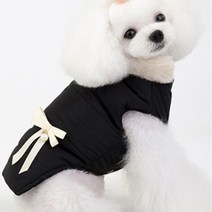 코코스튜디오 강아지옷 고양이 시크 밍크 패딩 조끼, 코코 시크 밍크 패딩 조끼/블랙