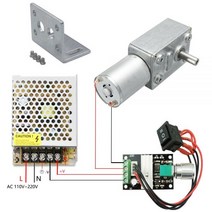 웜기어 오무기어 DC 6V 12V 24V 모터 감속기 2-375RPM 고 토크 전기 금속 기어 자동화 장비용 역방향 자동 잠금, 24V 150rpm_Package D