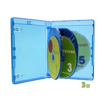 buru-reike-su CD DVD 케이스 5장수납 3세트 클리어블루, 5h-3set
