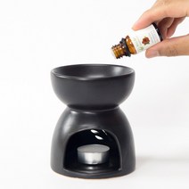 쟈니스헬리 아로마오일 버너 꽃무늬 도자기 100ml 수조, 다크브라운 오일버너