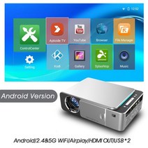 빔프로젝터 미니 가정용 단초점 zdssy p20 led 휴대용 빔 비디오 프로젝터 홈 시어터 proyector 720p 2600 루멘 안드로이드 7.1 hdmi usb av, 안드로이드 버전, 영국 플러그