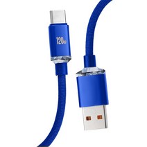 C타입 고속 충전 데이터 케이블 USB C 초고속 충전기 화웨이 삼성 호환 샤오미 Oppo Vivo 휴대폰 코드 나일론 편조 6A 120W, [02] 1MM, [03] Blue