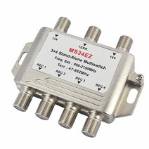 위성 TV 수신기 ms34ez 3x4 멀티 스위치 분배기 fta lnb 스위치 캐스케이드 sma dvb-s2 dvb-t2용 3 in 4 out 멀티 스위치, 한개옵션0