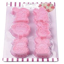 6 개대 크리스마스 눈사람 폴리머 클레이 커터 3d 엠 보스 스탬프 인쇄 모델링 플라스틱 쿠키 금형 도자기 예술 취미 도구, rabit  card pack