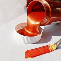 100/300ML 황금 페인트 메탈릭 컬러 방수 아크릴 적합 동상 색칠 DIY 손으로 그린 낙서, 300ML, 05 Red copper