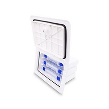 정품 TH 마린 Sure Seal 태클 박스 보트 액세스 해치 데크 컴파트먼트에는 3개의 플라노 루어 트레이 포함 듀얼 씰은 방수 핏 제공 11 x 15 폴라 화이트 1214514