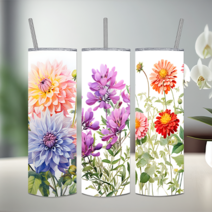 ( 국내 디자인 제작 ) 스테인리스 아트 텀블러 보냉 보온 591ml, Flower_3